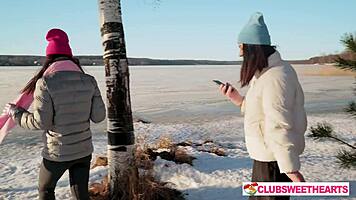 cold day turns hot as juicy babes dive into wet pussy licking at clubsweethearts