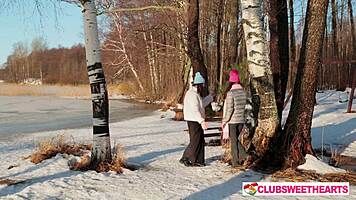 cold day turns hot as juicy babes dive into wet pussy licking at clubsweethearts