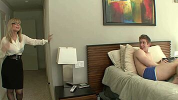 slutty cougar milf hunts young shaved monster cock