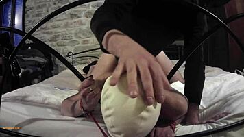 bound milf screams as master fucks her hard