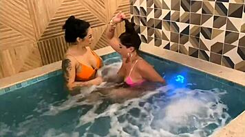 Melissa Pitanga dances in pool for Will Mastro's monster cock