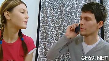 innocent babe's pussy wrecked sore by double hunks!