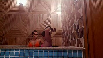 Melissa Pitanga dances in pool for Will Mastro's monster cock