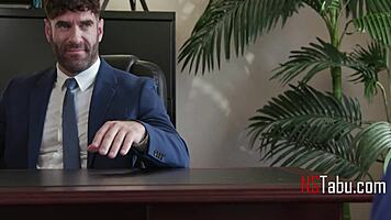 submissive office bitch craves to swallow cum