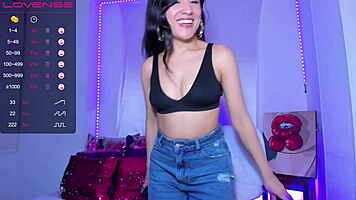 Erotic oiled colombian dances into submissive bubble butt play