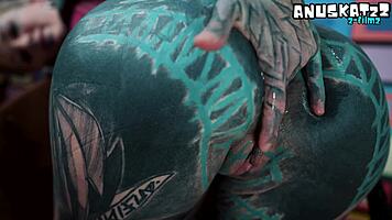 doggy ass teasing with my thick metal toy thrill