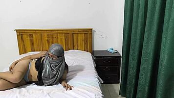 Hot video call with sexy latina flashing tits and moaning