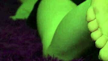 skinny babe endures rough foot tickling domination session