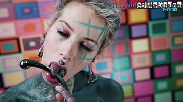 doggy ass teasing with my thick metal toy thrill