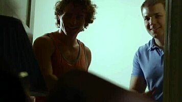 Young Babe Swallows Massive Bukkake Facial