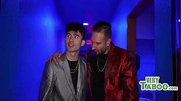 petite slut services two older guys in mmf spitroast debut