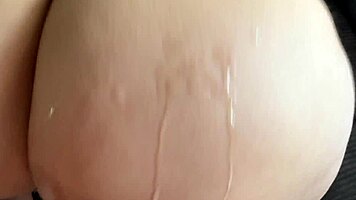 busty blonde bombshell drops steamy cowgirl creampie riding lessons!