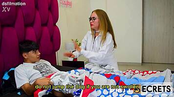 doctor hannah rides her patient hard to make him feel way better