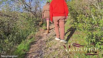 caught you playing in forest now risky outdoor pussy fuck?