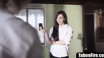 slutty students gangbanged rough by homeless dude threesome