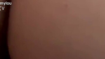 Brunette milf wife bent over for rough doggystyle pounding by neighbor