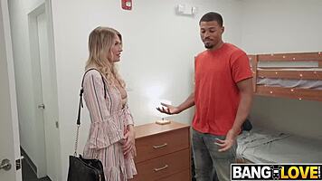 ROCKET'S BUDDY'S MOM GRABS COCK FOR DEEP BLOWJOB HELP!