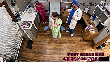 Tampa University Exam: Petite Anal Fingering in Latex Gloves