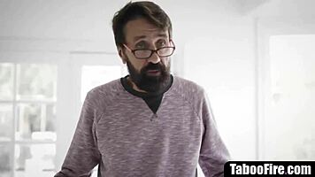 blonde teen deepthroats stepdaddy's monster cock after mommy vanishes