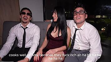 interviewing leiane and yenifer chacon for anal dp double vaginal ass to mouth creampie orgy