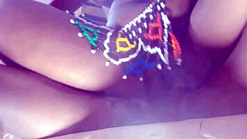 naija ebony slut sucks big cock then rides it wet and hard