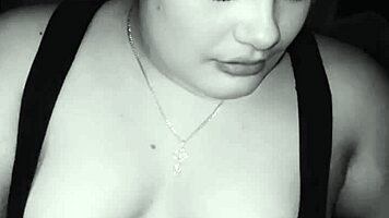 BBW DOMINICANA JERKS FAT COCK RIDES CURVY ASS SHAKING BELLY