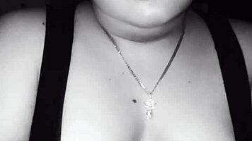 BBW DOMINICANA JERKS FAT COCK RIDES CURVY ASS SHAKING BELLY