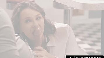 Hey Liz Jordan, that waitress was rude—let me cheer you up with my cock 😏