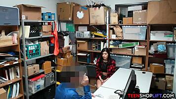 teen thief trades blowjobs for freedom with security guards