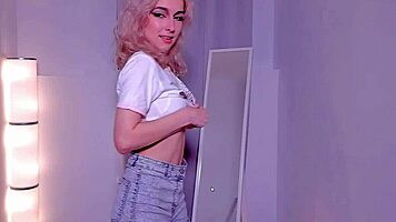 Blonde Webcam Girl Dances with Raw Emotional Passion