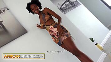 Hairy ebony teen drilled deep by BWC in casting audition