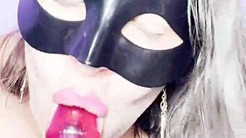 Colombian Latina Flaunts Giant Cameltoe Masturbation in Lingerie