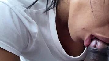 A STRANGER GETS MY SLoppy BLOWJOB PAYMENT IN THE CAR