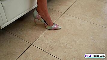 Hot Busty Blonde MILF Rides Stud In Wild POV Session