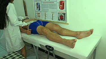 nurse gets so horny she bangs patient's huge cock hard