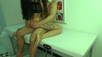 nurse gets so horny she bangs patient's huge cock hard