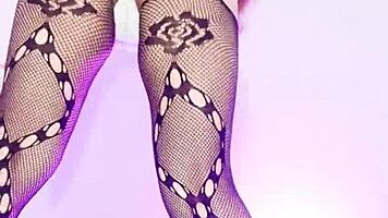 Colombian Latina Flaunts Giant Cameltoe Masturbation in Lingerie