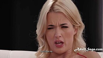 Curious blonde teen faces monster BBC test—is she straight or dyke with Adira Allure