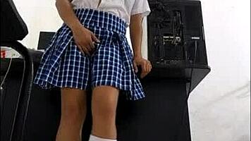 curvy student leaves teacher a sexy panty ass shaking phone gift