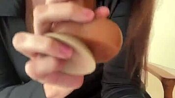 jerking off blasts hot load all over busty milf's milky natural tits