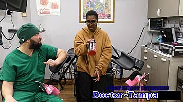 dr tampa gives daisy mynx a deep university entrance pussy exam with toys