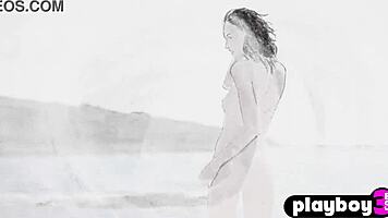 sade mare petite teen model strips outdoor revealing small tits body