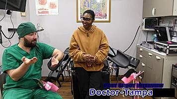 dr tampa gives daisy mynx a deep university entrance pussy exam with toys