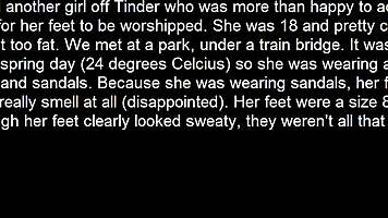 aussie chubby teen's fat outdoor feet toes teased