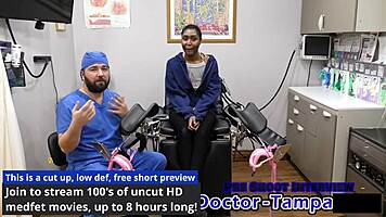 dr tampa gives daisy mynx a deep university entrance pussy exam with toys