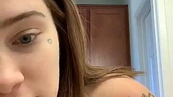 blonde teen with big tits goes topless on webcam teasing her perky nipples