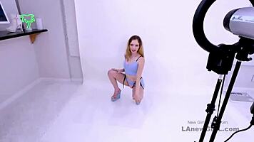 Classy Blonde Bombshell's Secret Audition Turns Into Wild Sofa Pounding And Cum Swallow