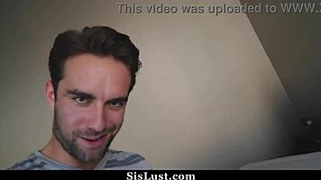 blindfolded girl gets surprised by step bro and friend pounding her tight pussy relentlessly