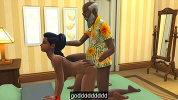 horny indian babe bursts in naked sucks cock to cheer him up