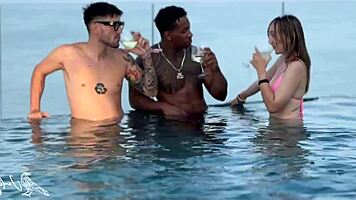 teen 18+ double penetrated post-pool by bbc and colombian stud